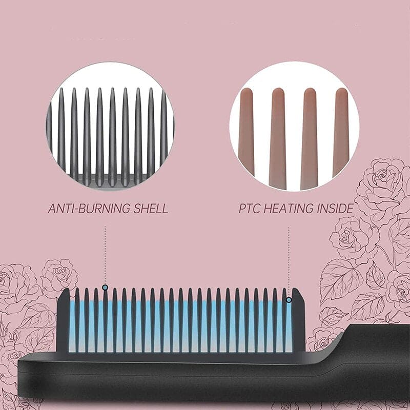 2 in 1 Hair Straightener Brush For Girls